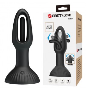 Pretty Love - Hubert Twisting Anal Plug (Chargeable - Black)